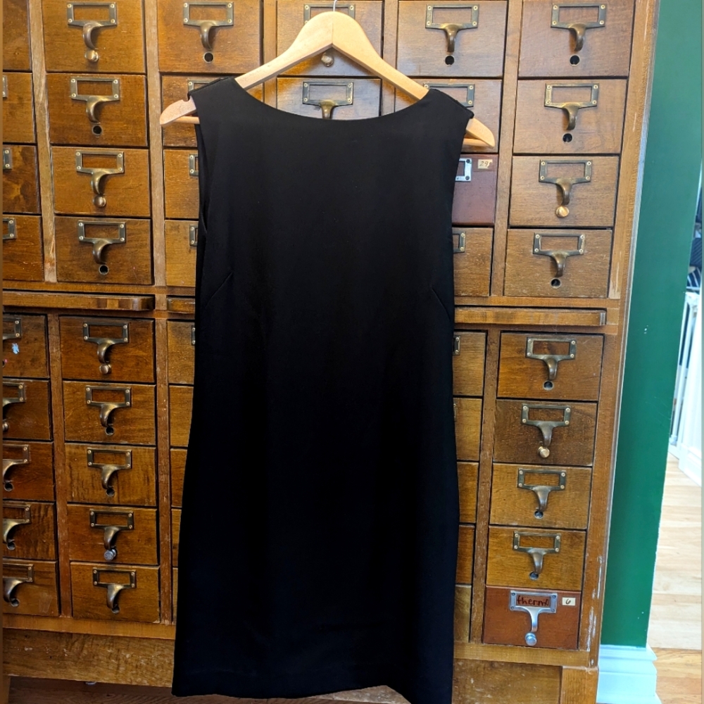 Draped low back black Banana Republic dress size 6